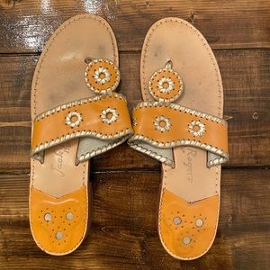 Jack Rogers Platinum & Orange - Size 8